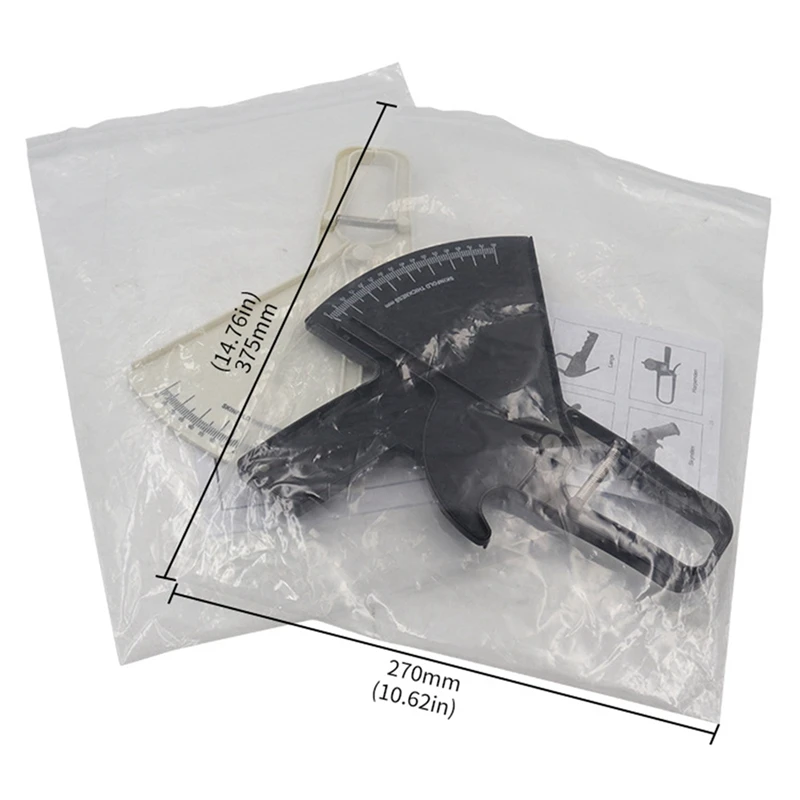 1 шт. точный штангенциркуль для жира черная линейка измерения толщины