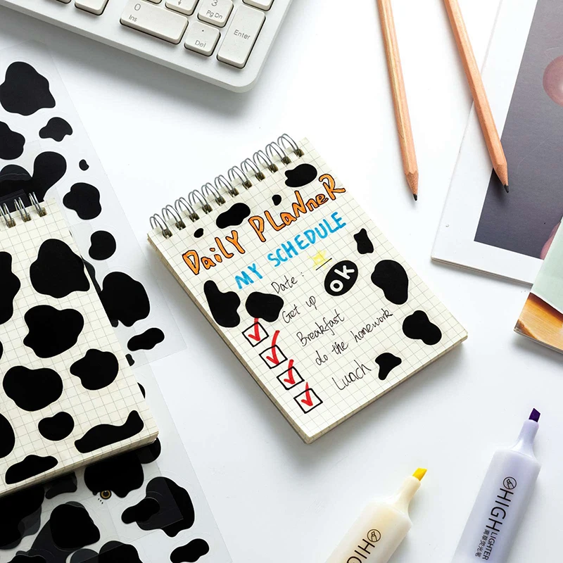 340/680 шт. водостойкий виниловый принт с коровьим принтом самоклеящийся черный