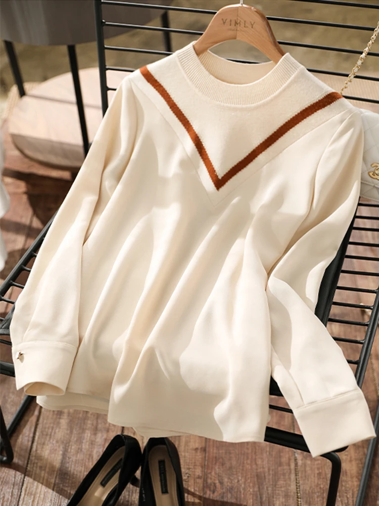 Элегантная шифоновая блузка VIMLY рубашки для женщин 2022 корейский свитер с
