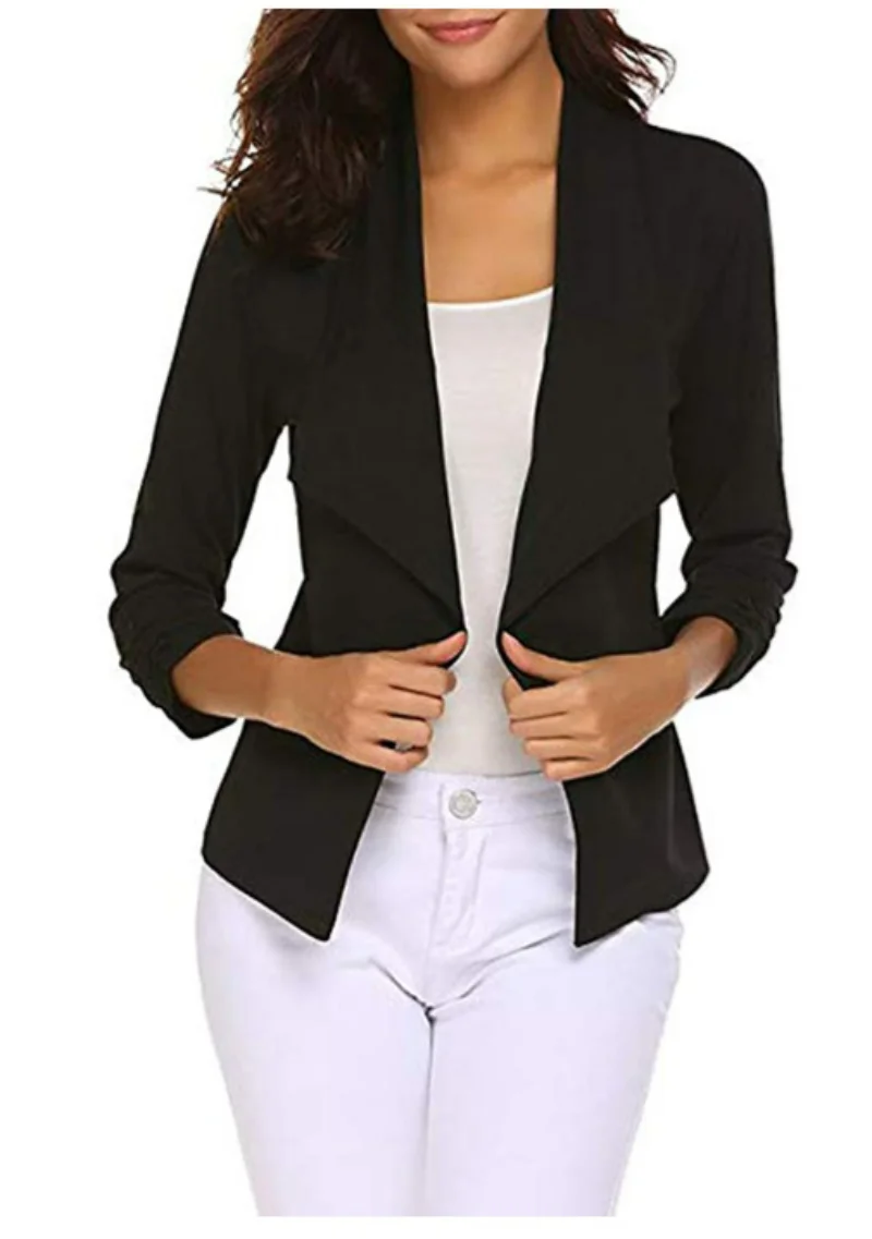 Blazer for Women 2023 Solid Color Long Sleeve Women Blazer Slim Fashion Blazer Women Coat