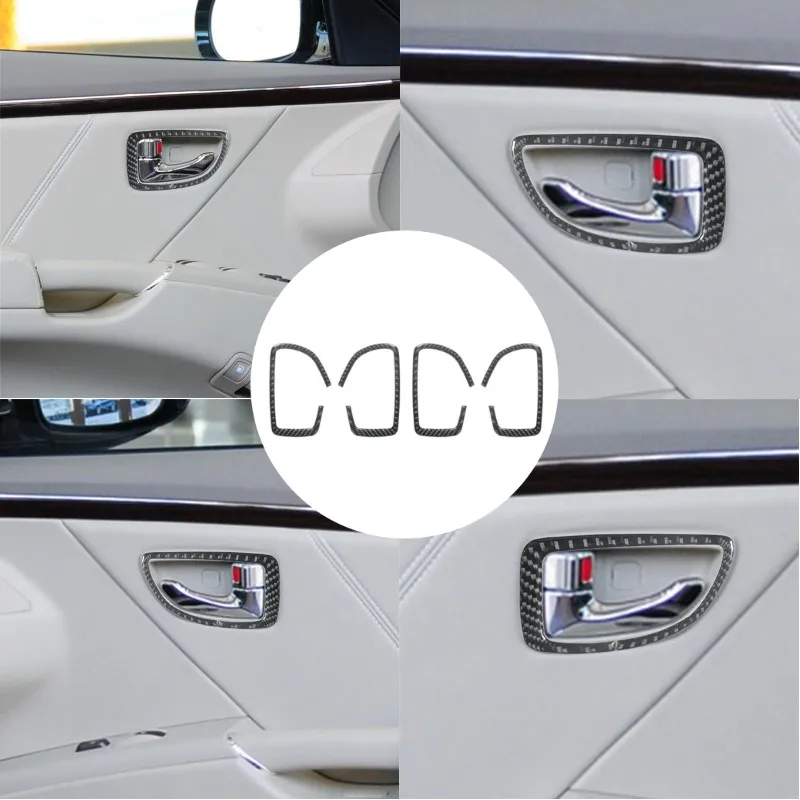 

4 шт., молдинги из углеродного волокна для внутренней дверной ручки автомобиля Hyundai Azera 2006-2011