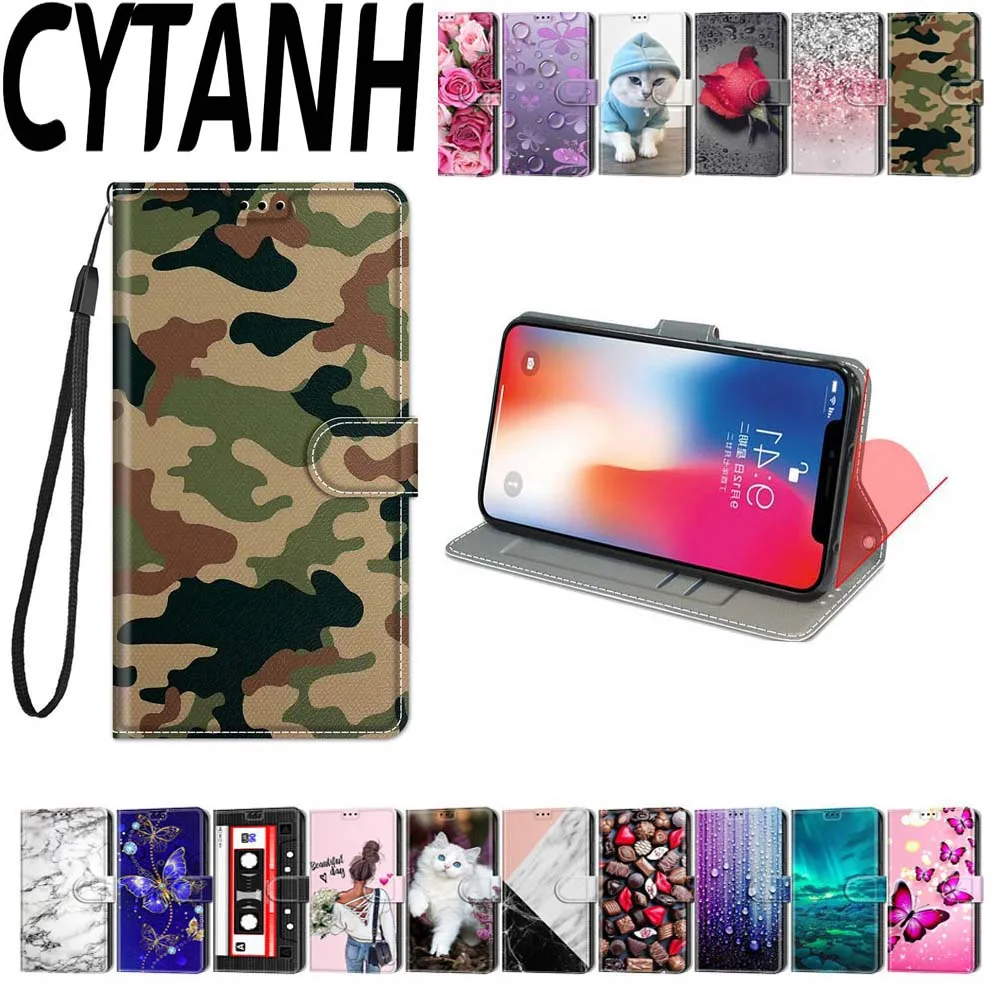 

Flip Case For Huawei Honor Mate 9 9i 10 Y6 8A 8X Lite Play Smart Painted Wallet Holder Phone Cover Card Pocket Magnetic