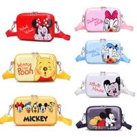 disney shoulder bag mickey mouse minnie cartoon printing kids coin purse high quality waterproof casual crossbody bag girls gift
