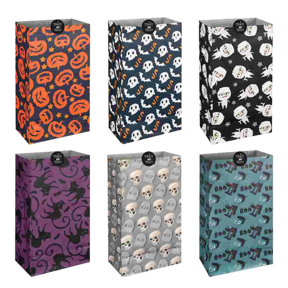 

BESTONZON 72PCS Halloween Party Treat Bags with Stickers Gift Bags for Kids Birthday Halloween Party Decorations