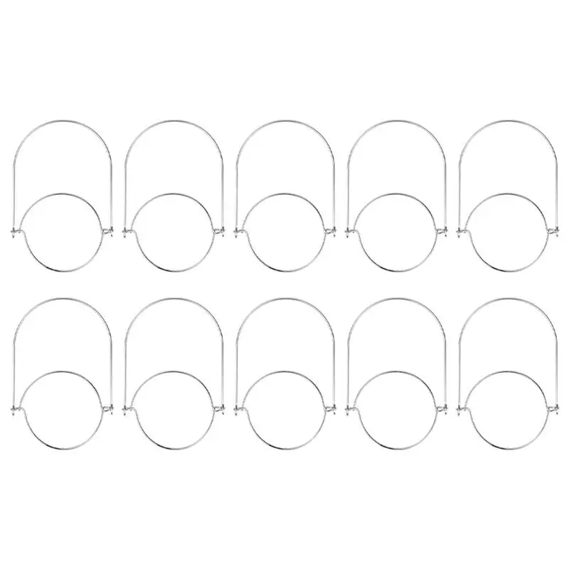 

10Pcs Stainless Steel Mason Jar Handles Canning Jar Hangers Mason Jar Handles Hooks Kitchen Tool Gadget