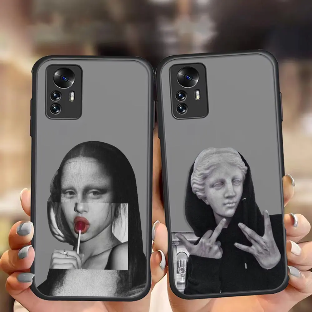 

Vintage Classic Art Mona Lisa Matte For Xiaomi 12 Pro Case For Xiaomi Mi 12 Mi 11 Mi 11T 10 10S 9 8 6X 5X Ultra Lite Tpro Pro