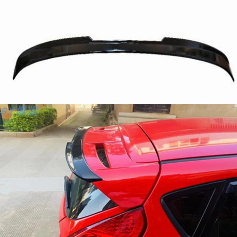 

Spoiler For ford fiesta st MK7 MK7.5 rear wing ABS black carbon fiber rear small extension cap stickers car styling accessories