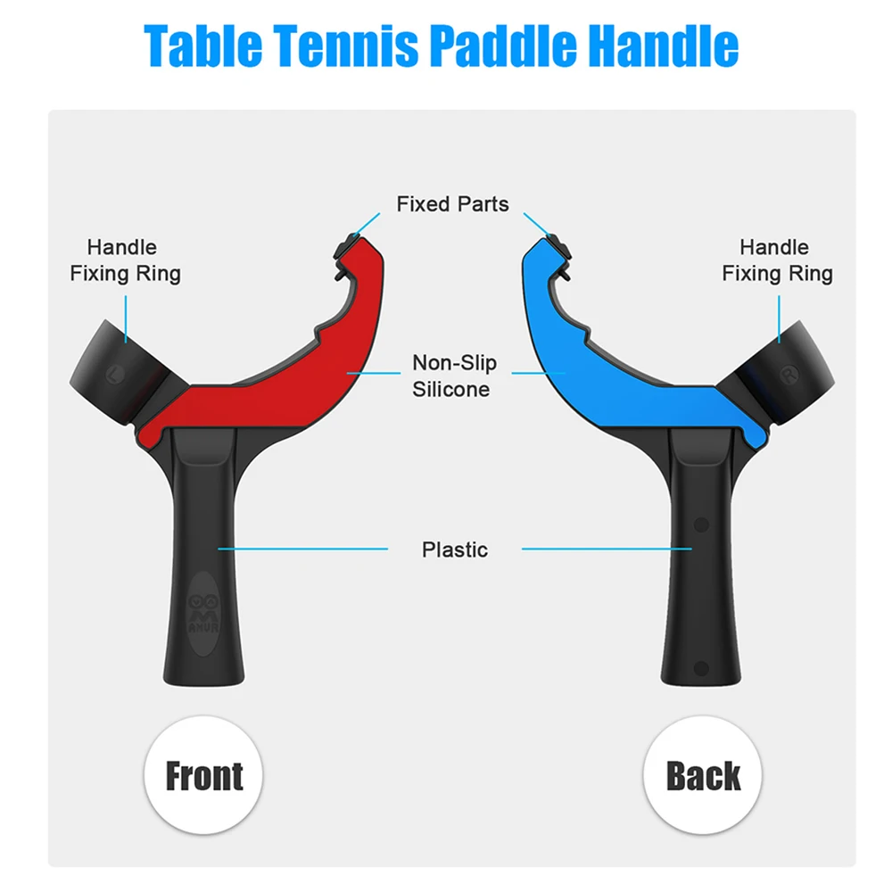 VR Controller Paddles Handle for Oculus Quest 2 Table Tennis Paddle Controllers Playing Table Tennis VR Game Tennis Table