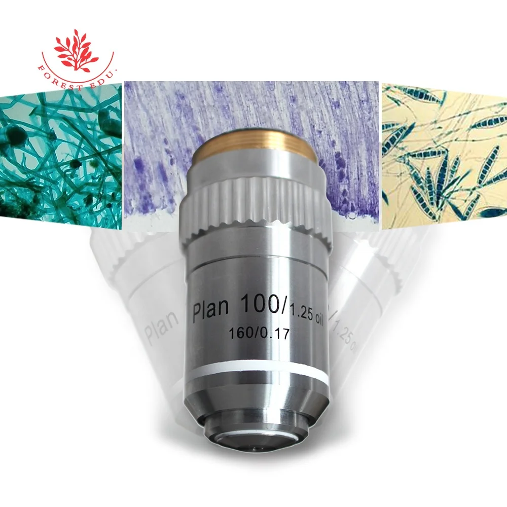 Оптические аксессуары 195 конъюгированный 40X 100X ПЛАН Ахроматический объектив