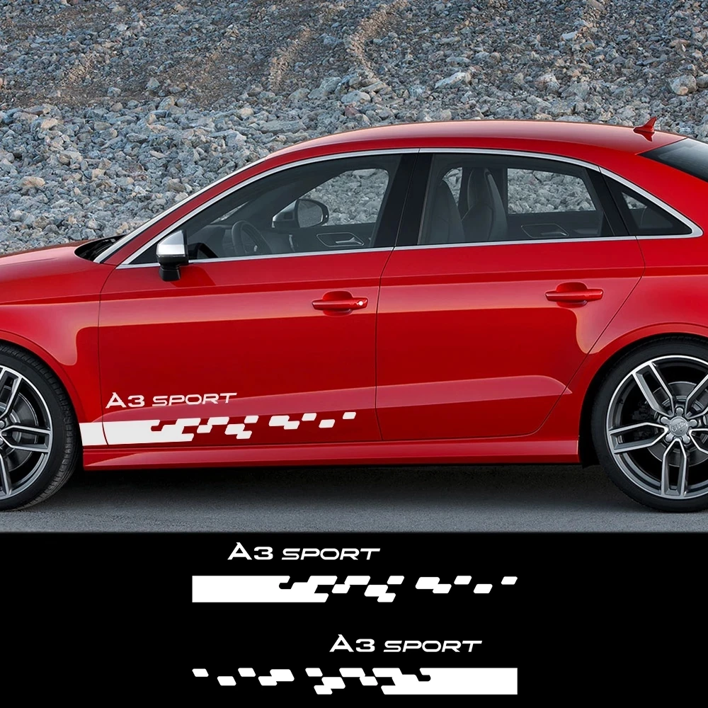 2 шт. автомобильные наклейки для Audi A1 A2 A3 8p 8v 8l A4 b5 b6 b7 b8 b9 A5 A6 c5 c6 c7 A7 A8 Q2 Q3 Q5 Q7 Q8 TT |