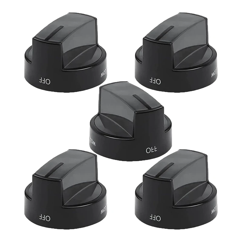 

(5 Pack) W10339442 Stove Knobs Fit For Whirl-Pool Gas Range Stove WFG524SLAS2, WFG524SLAW0, Replace PD00004340, Replace 2311008