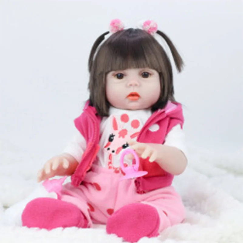 

53CM 4 To 6 Years Old Children Silicone Reborn Realistic Vinyl Body Doll Drink Water Bath And Pee Newborn Toddler Girl
