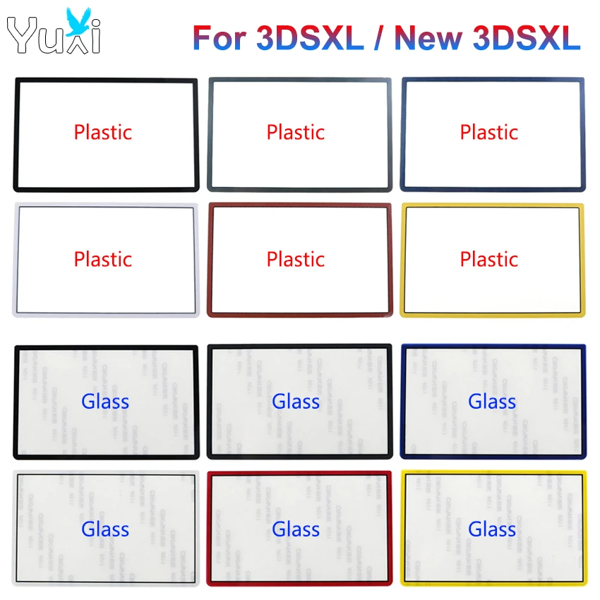 YuXi For 3DS XL / New 3DS XL LL Top Screen Len Plastic Glass Cover LCD Screen Protector For New 3DSXL 3DSLL Console