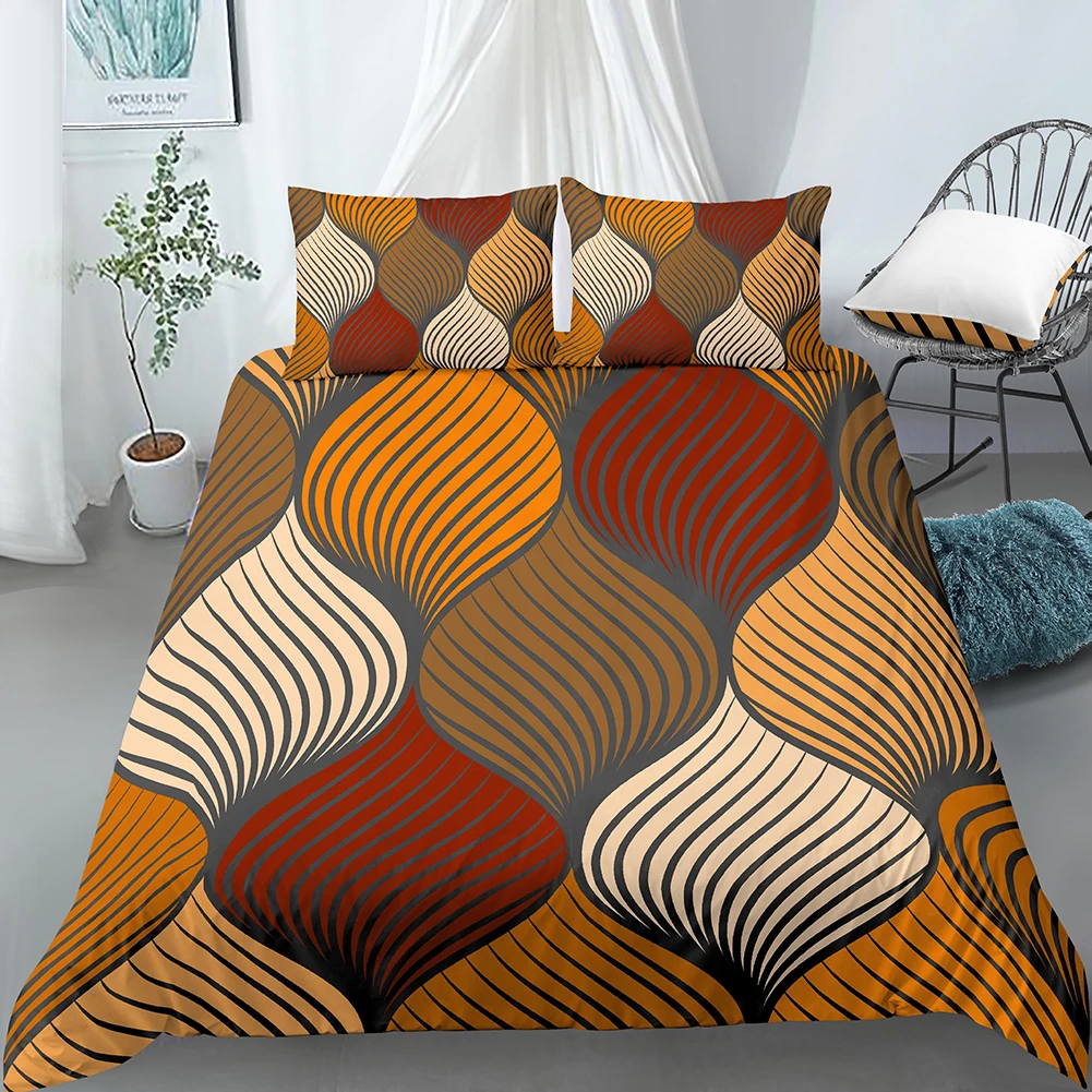 

Пододеяльник с геометрическим рисунком, мягкий пододеяльник белого и золотого цвета в полоску с волнистыми полосками, для женщин, детей, по...