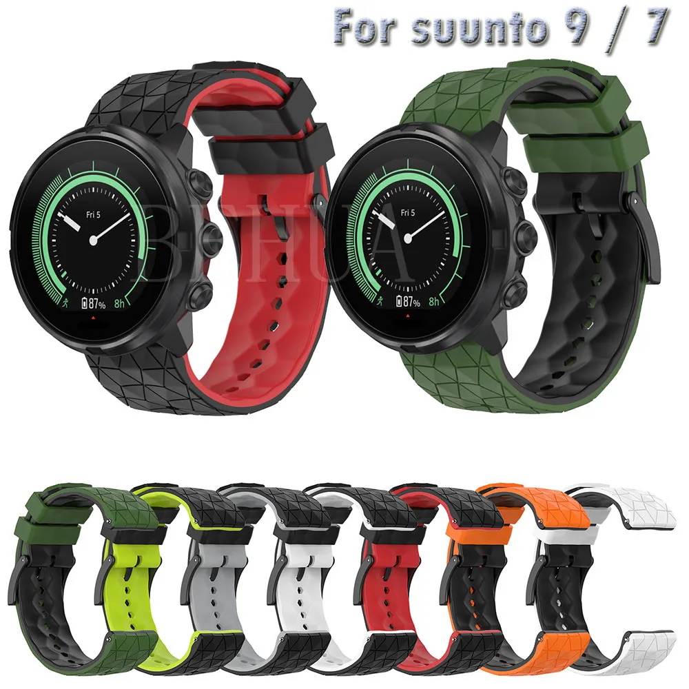 

24MM Silicone WatchBand Wrist Strap Bracelet For Suunto 9 / suunto 7 / suunto9 baro /D5 / spartan sport wrist hr Smart Wristband