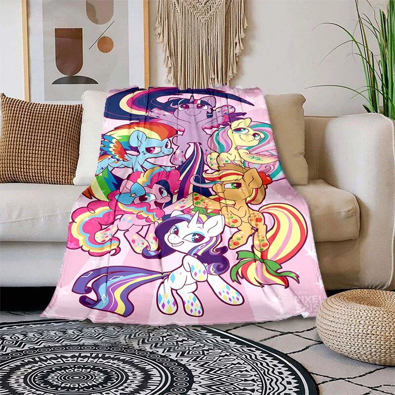 

Мягкое одеяло с 3D рисунком радуги единорога пони, портативное летнее одеяло для пикника, одеяло для гостиной