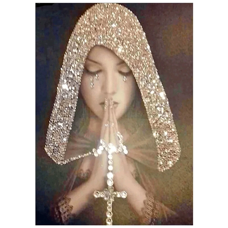 

Алмазная живопись, красивая молитвенная Алмазная вышивка, полноформатная Алмазная вышивка стразы, украшение