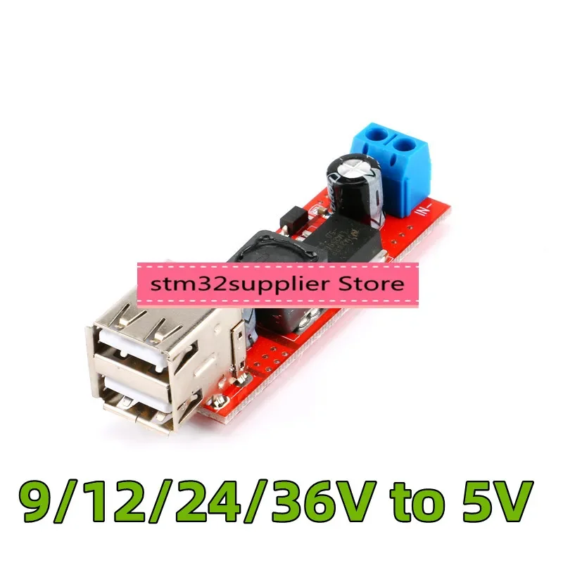Понижающий регулятор с двумя выходами USB 3 А модуль питания постоянного тока от