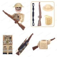 military british army ww2 figures warrior soldier building block weapons legion equipment gun backpack model child gift boy toys