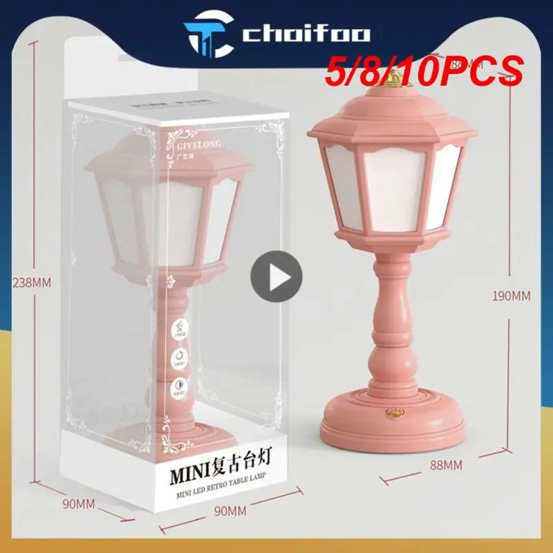 

5/8/10PCS For Bar Living Room Led Lamp Nordic Style Desk Lamp Vintage Lamp 3 Levels Dimmable Stand Light Baby Room Decoration