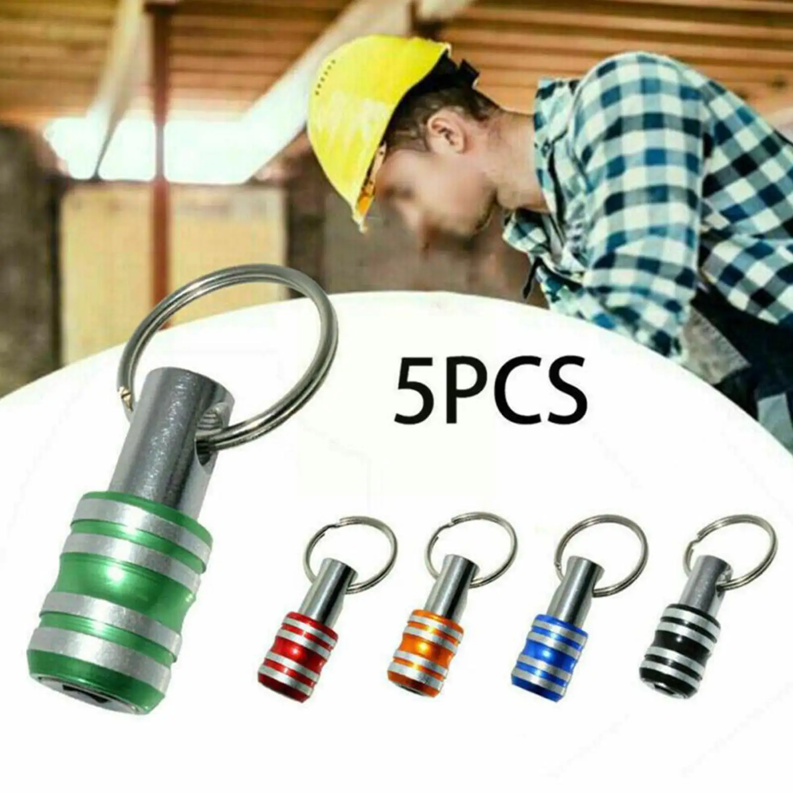 

5/6PCS 1/4inch Hex Shank Screwdriver Bits Holder Extension Change Hand-held Keychain Screw Screwdrivers Drill Bar Adapter H2V0