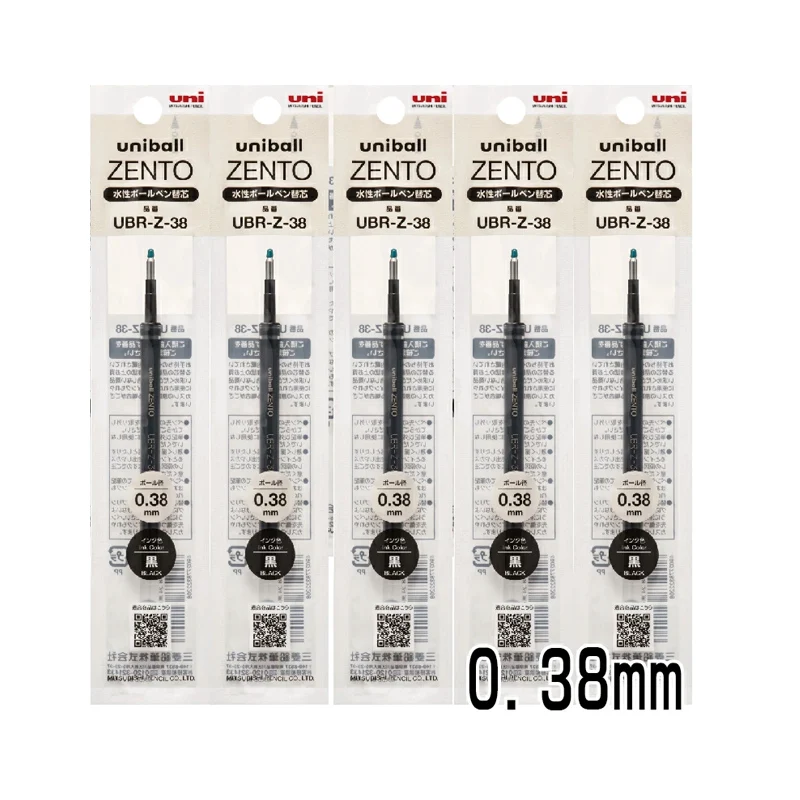 Фото Японские чернила Uni Uniball Zento для ручек, UBR-Z-0.38/0.5, черные/синие/красные, водостойкие, быстросохнущие, для плавного письма №5