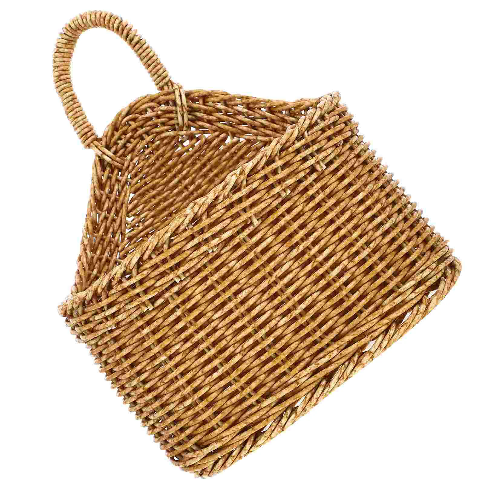 

Hanging Storage Basket Woven Wall Basket Oganizing Handmade Wicker Basket Wall Mounted Basket Plant Holder Shelf