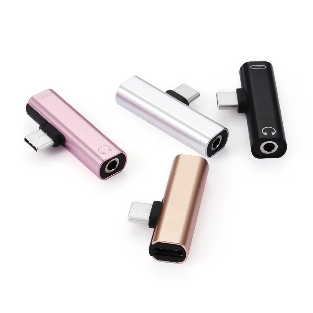 

3pcs Universal Type-C To 3.5mm Adapter Mini AUX Splitter Audio Convertor USB C Metal Fast Cable Connector Headphone
