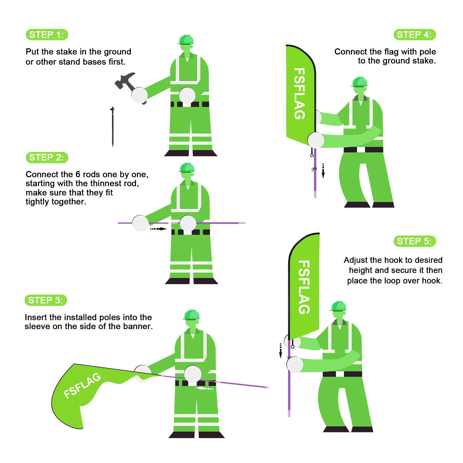 FSFLAG 1 шт. 280 см флаг с перьями для чистки флагштоком рекламный наружный баннер