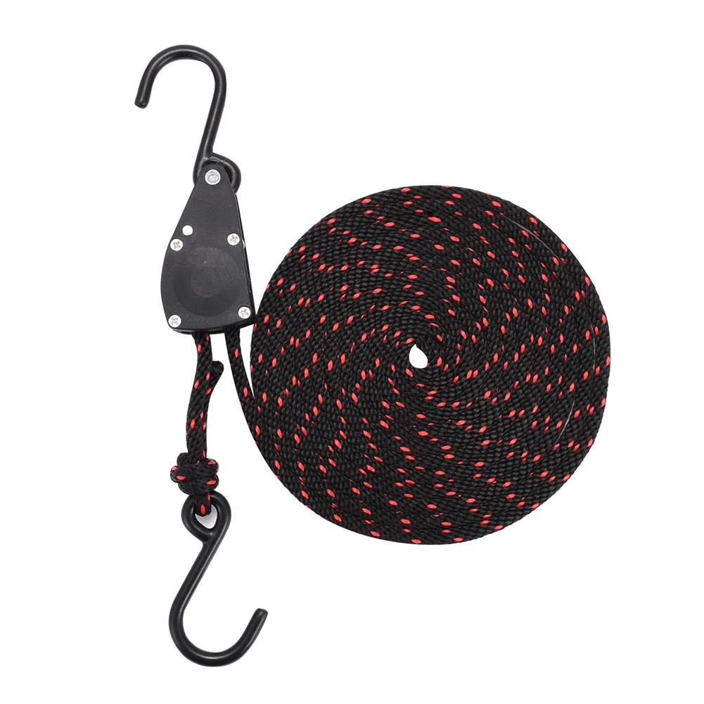 Kayak Tie Down Straps Canoe Bow and Stern Heavy Duty Cargo Ratchet Pulley Rope Hanger Boat Paddle Clip Cable 3.5m Long