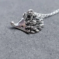 fashion cute cartoon jewelry small animal jewelry necklace little hedgehog pendant necklace necklace gift for children