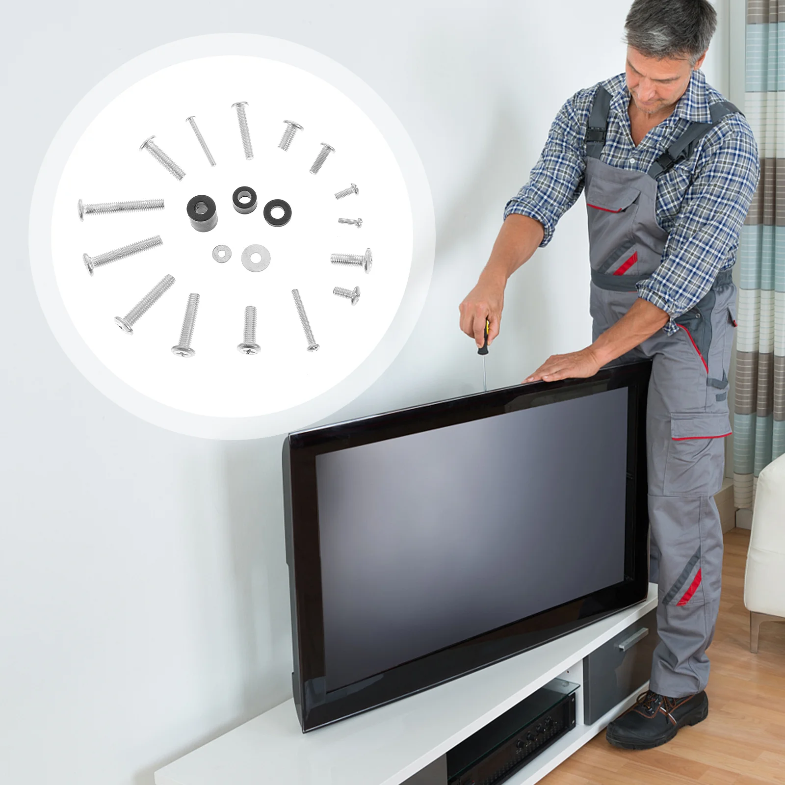 

1 Set Tv Mount Screw Installation Practical Replacement Tv Wall Mount Screw Screw Tv Mounting Screw