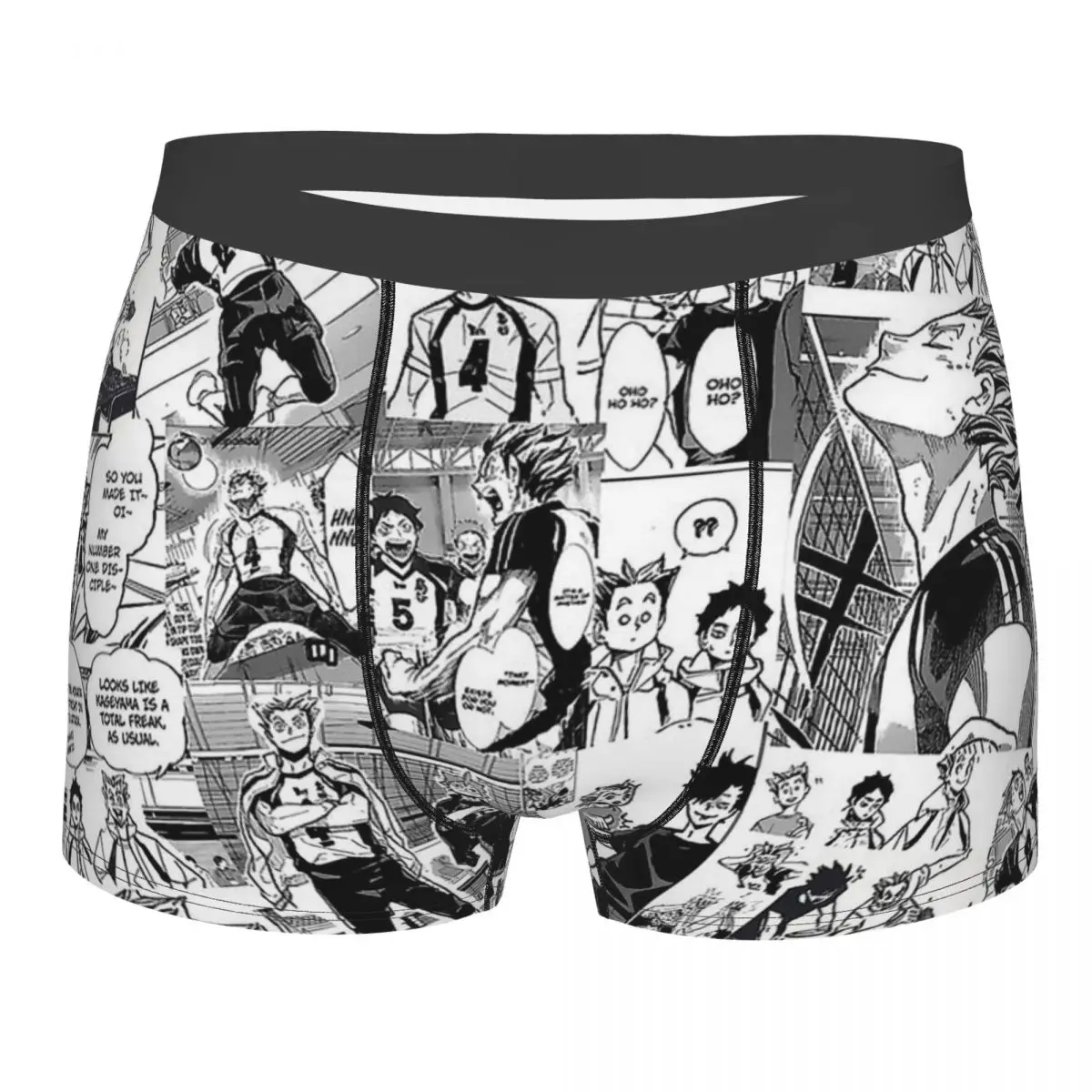 

Haikyuu Shoyo Hinata Tobio Kageyama Bokuto Manga Collage Underpants Cotton Panties Shorts Boxer Briefs Men's Underwear Ventilate