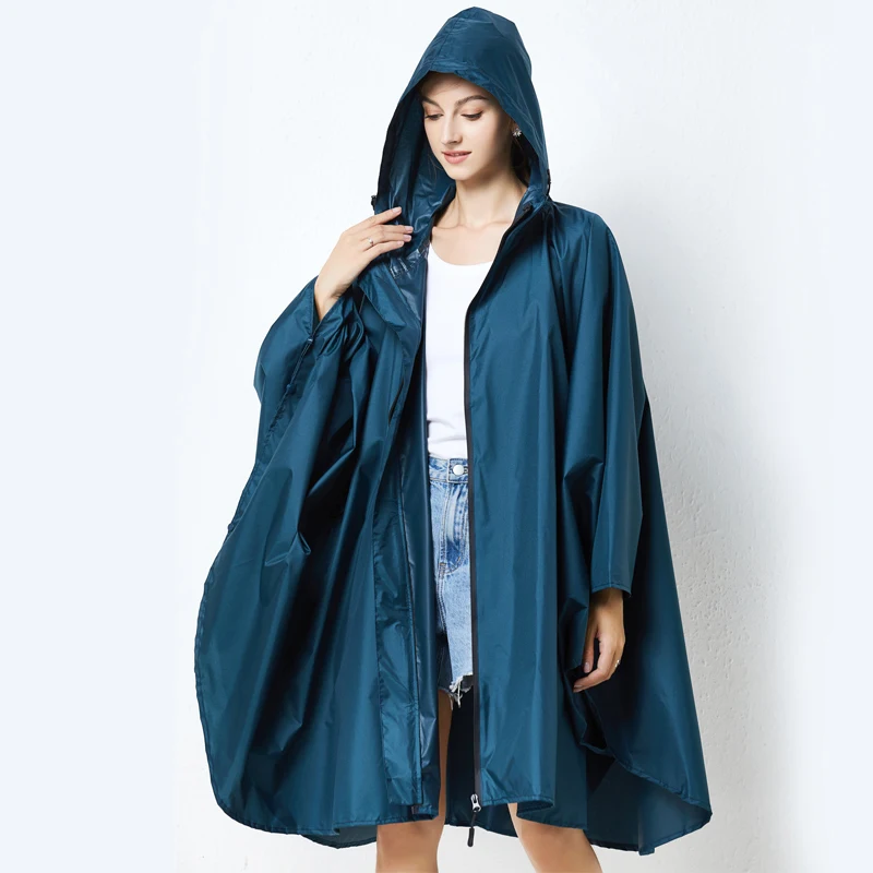 

Poncho Hooded Women Fashion Long Raincoat Breathable Waterproof Adult Trekking Raincoat Portable Jaqueta Chuva Costume Items