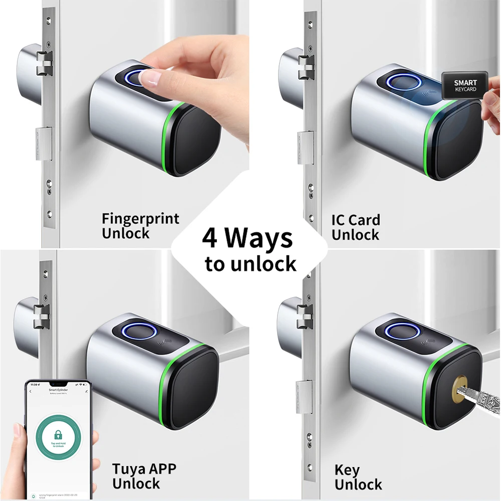 

TTLOCK Wifi & Bluetooth europrofile smart cylinder-OS103TYF