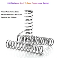 1pcs compression spring wire dia 1 8mm length 60 200mm 304 stainless steel y type compressed spring return spring