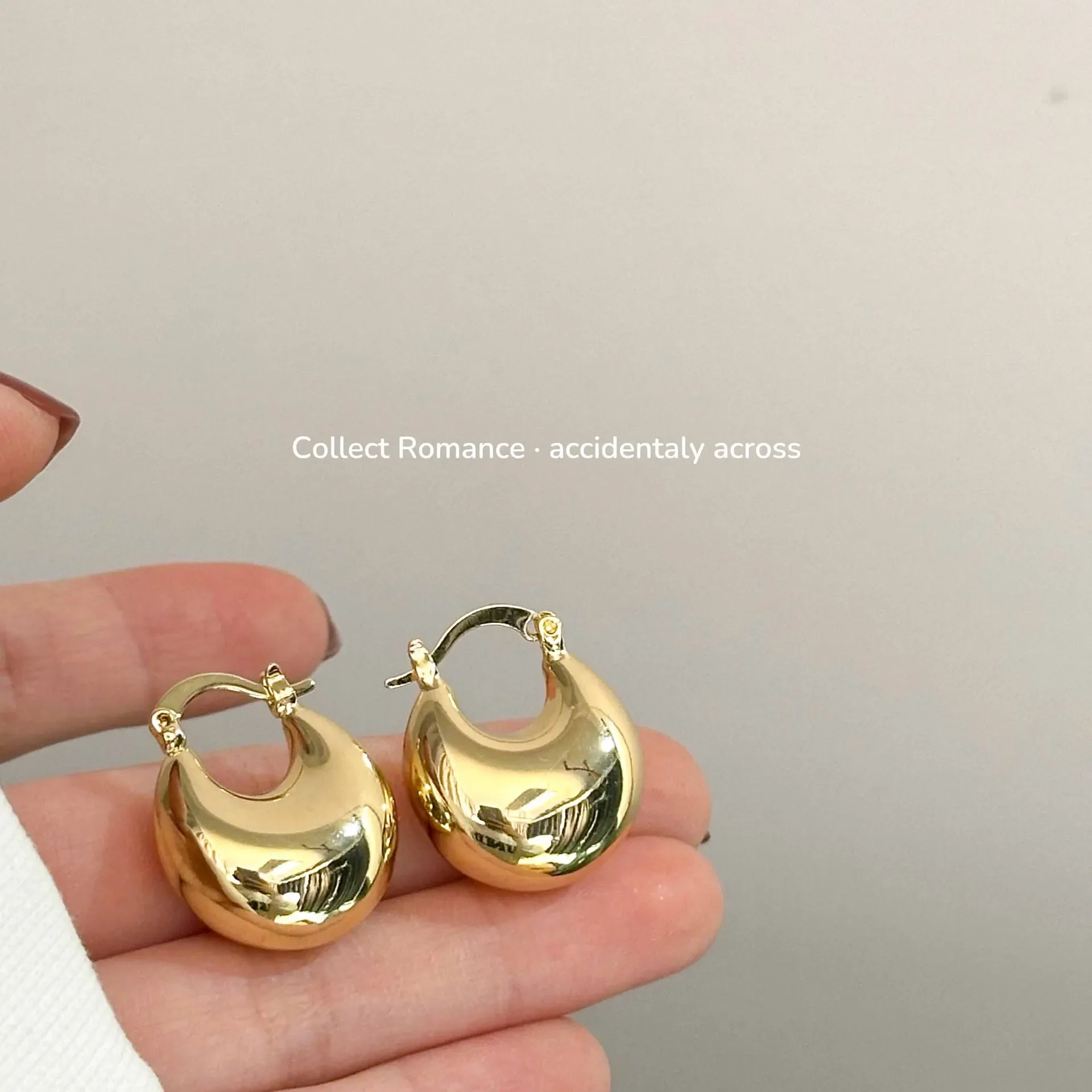 Высококачественные глянцевые серьги C в форме барабана U-образные барабанные с