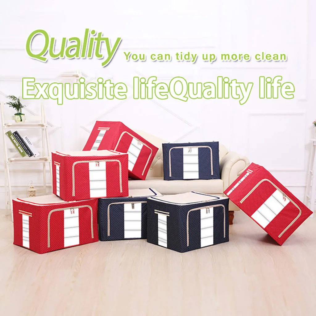 

Canvas Clothing Storage Bags with Storage Organizer Thick Large under Bed Storage Bins with Lids Plastic Dorm Storage Cubes