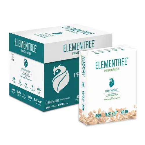 

Elementree Sustainable Printer Paper, 20lb, 2500 Sheets, 8.5 x 11 (00918)