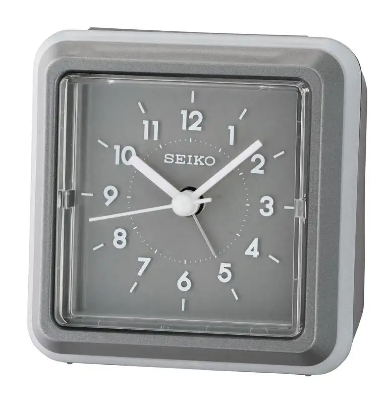 

Ena 3 inch Beep Alarm Desk Clock, Gray Analog Quartz Table QHE182NLH