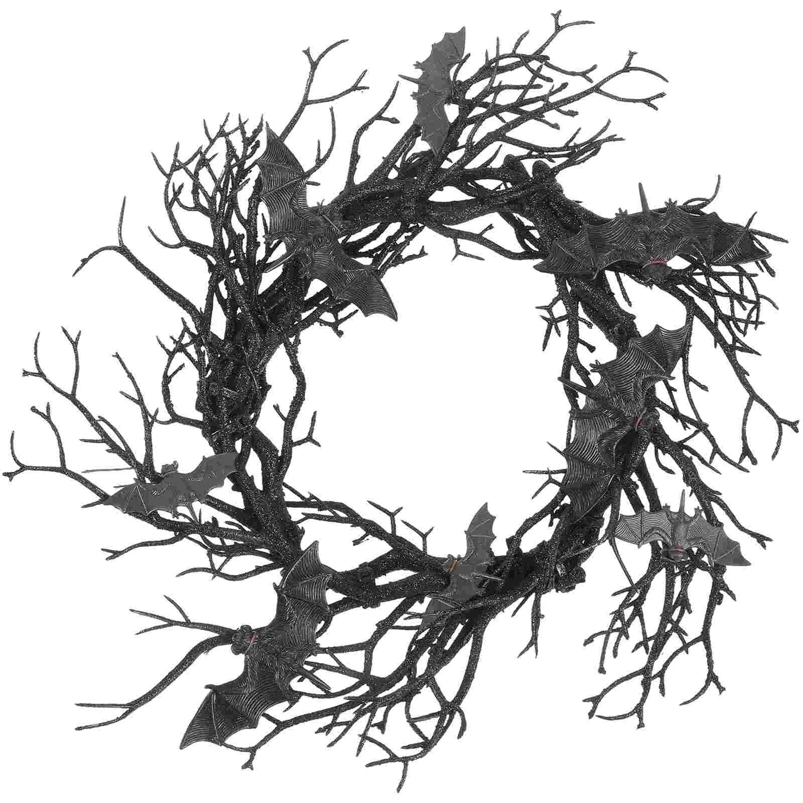 

Halloween Wreath Photo Props Hanging Party Favor Window Door Ornament Garland Haunted House Decor