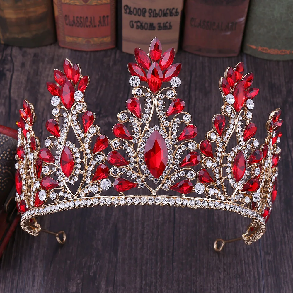 

Korean Princess Crown Headdress Bride Wedding Rhinestone Crystal Hair Ornament Wedding Headband Queen Tiara Accessories Bridal
