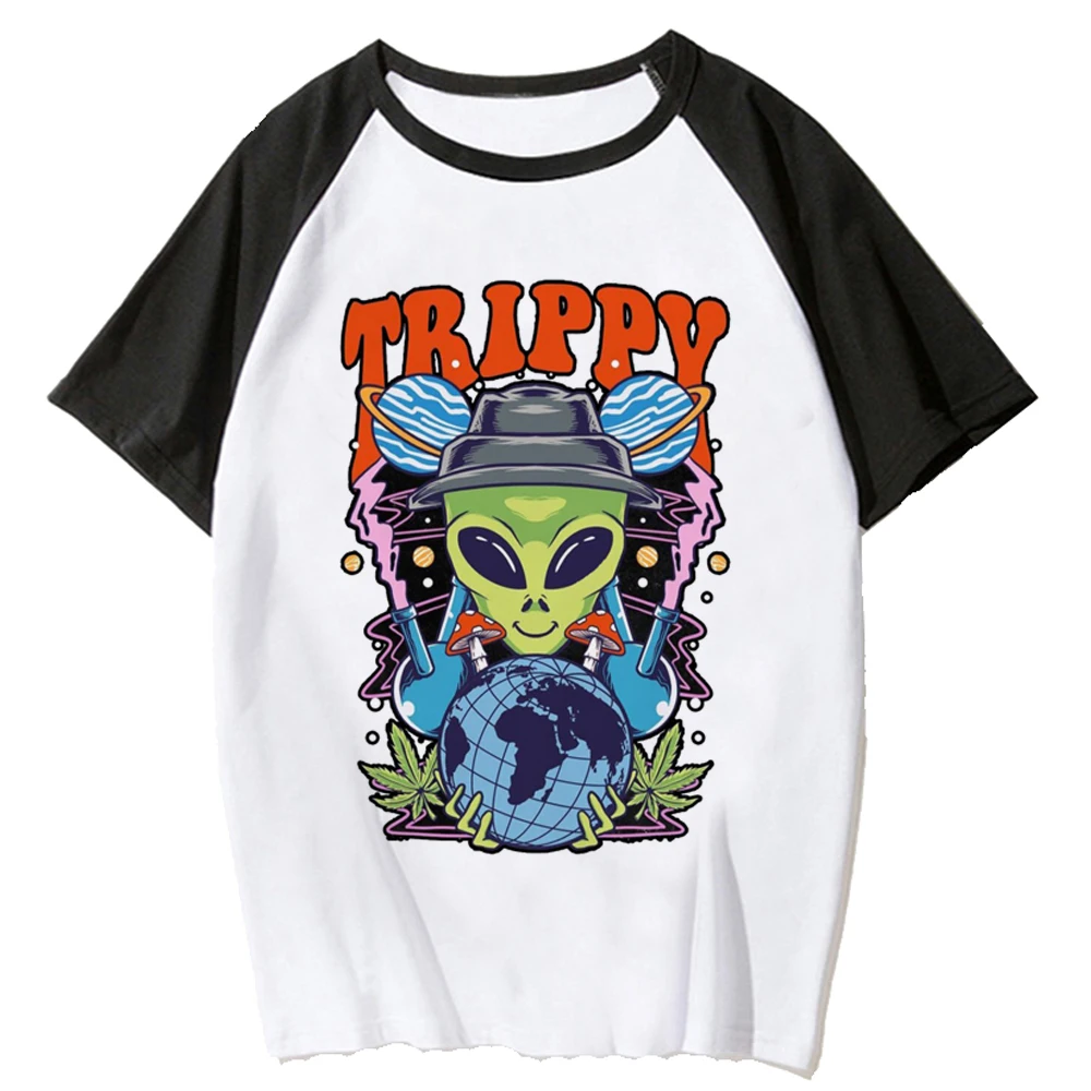 

Волшебные грибы, инопланетянин, психоделический Топ, Женская графическая футболка для девушек, комикс манга 2000s