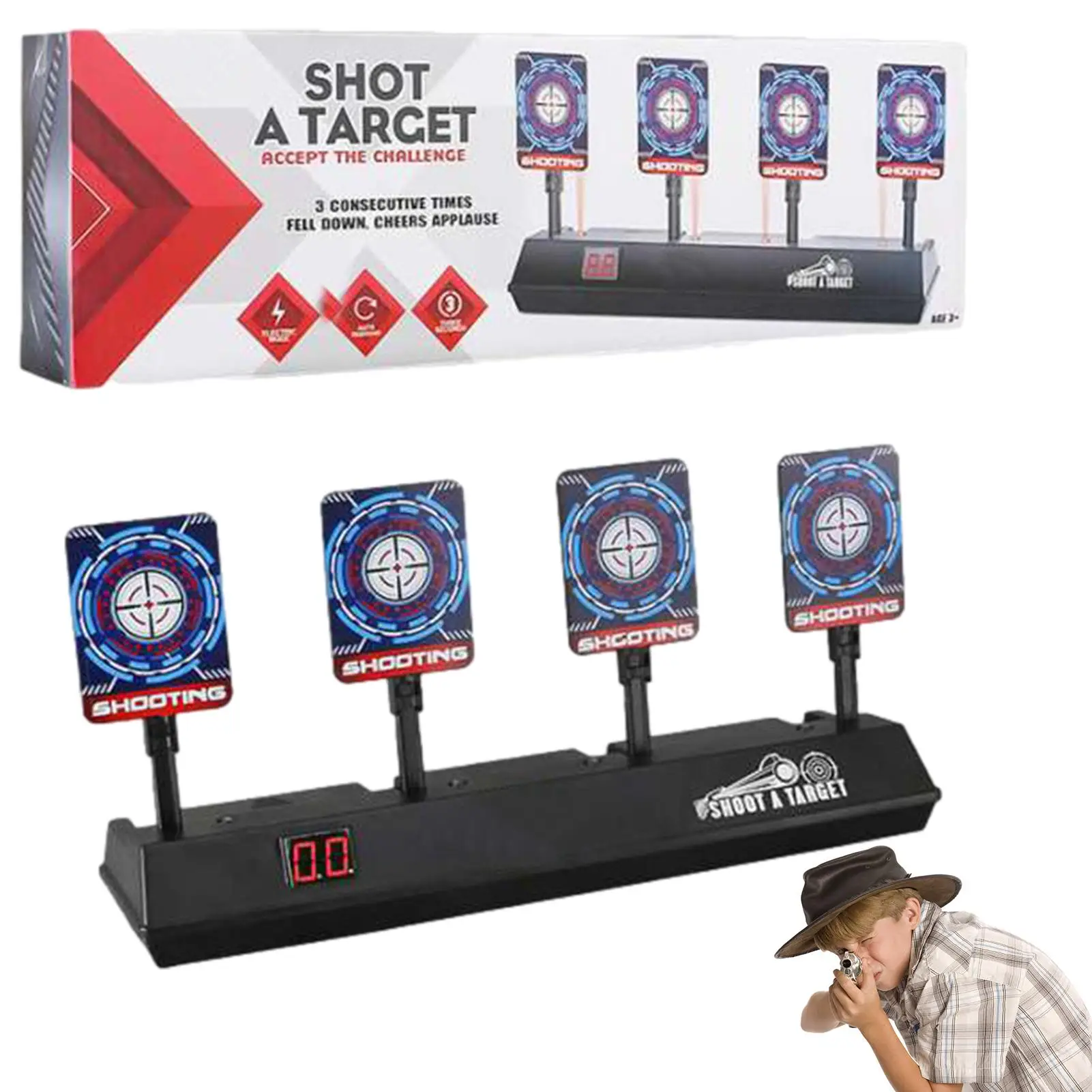 

Shooting Targets For Kids Electronic Shooting Target 4 Scoring Auto Reset Digital Targets For Shooting Practice Birthday Gift