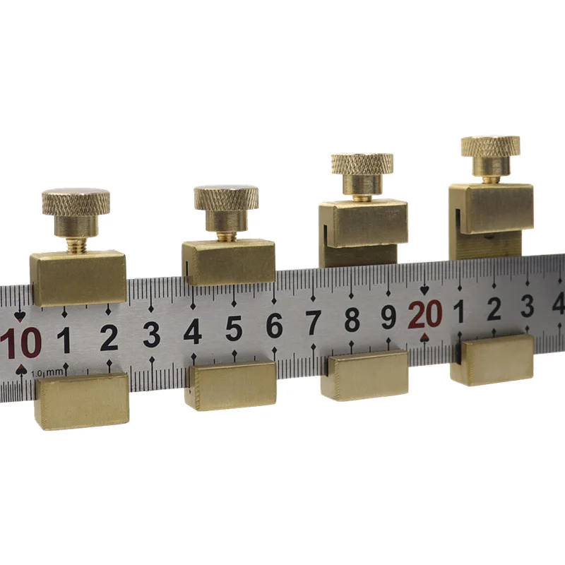 

Woodworking Steel Ruler Marking Brass Limit Positioning Block Straight Edge Adjustment Block Marking Fixed Stop Woodworking Tool