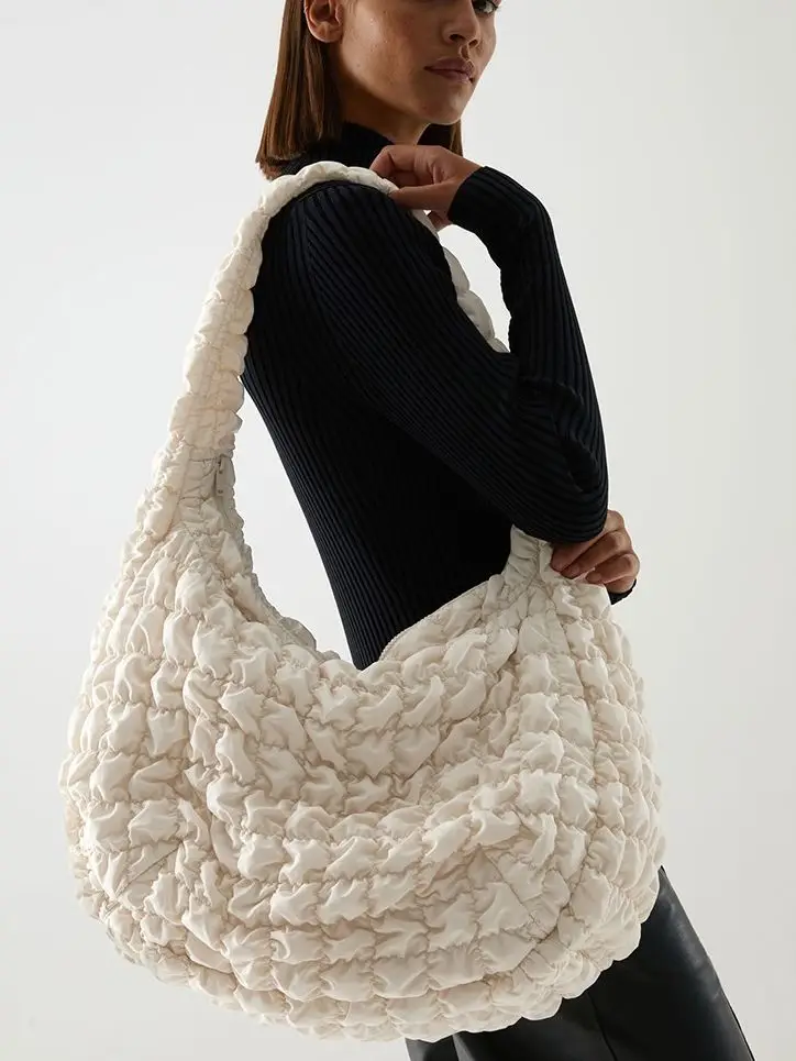 

Women's Fashion Large Capacity Dumpling Bag Elegant Commuter Ladies Cross Handbags for Shopping Dating