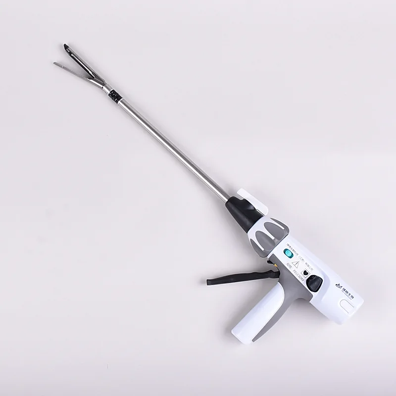 

Linear cutting stapler and nail bin assembly for disposable electric endoscope