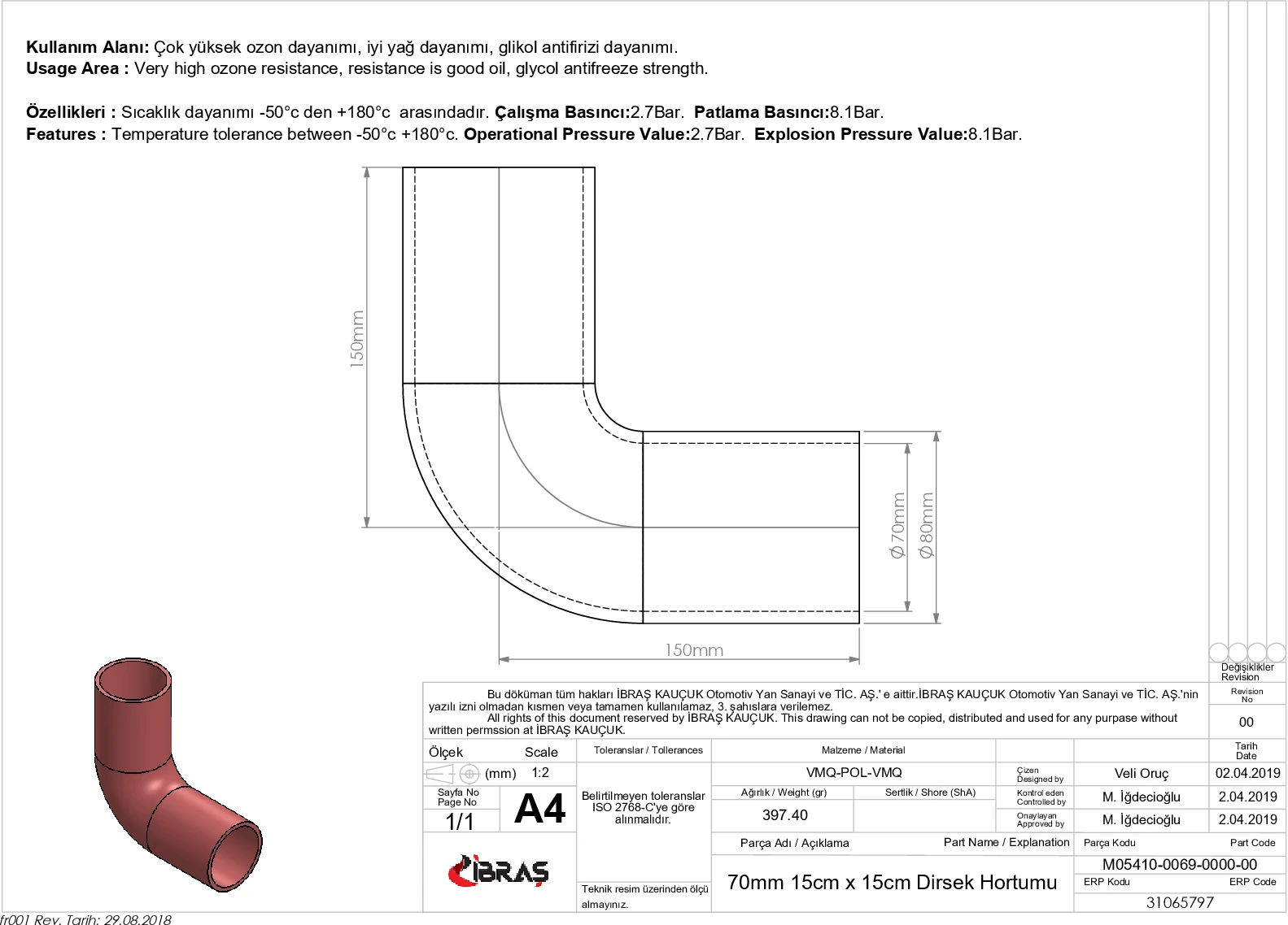 

Store code: 65797 inner 4 layers POLYESTERLI silicone Q 70mm 15cm x 15cm elbow hose