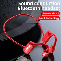 bl09 wireless headset bone conduction concept bt headset wireless fitness hanging ear hook touch headphones