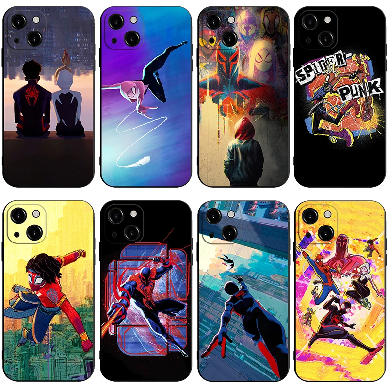 

Across The Spider-Verse Miles Morales Gwen Stacy 2099 Phone Case For iPhone 14 13 12 11 Pro Max Mini XS X XR SE3 2 7 8 Plus Soft